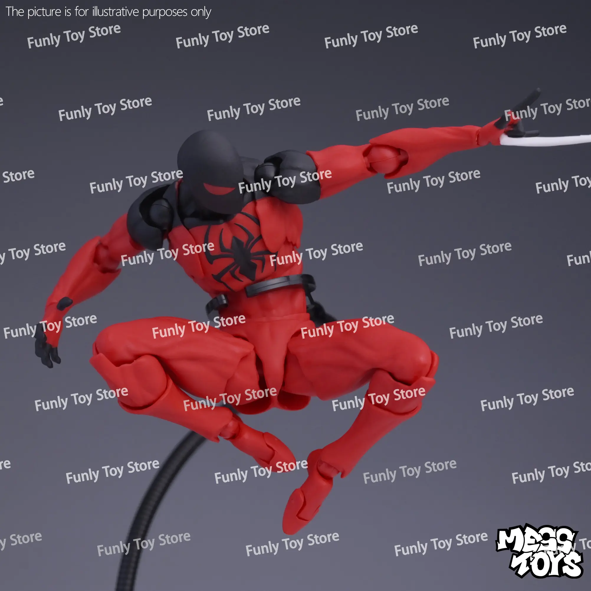 In Stock Mess Toys Spider Man Scarlet Spider Kaine Parker Messtoys Spiderman Black Suit Symbiote Anime Action Figure Gift Toys