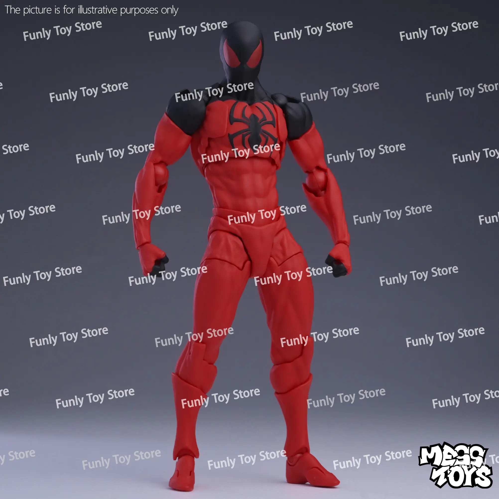 In Stock Mess Toys Spider Man Scarlet Spider Kaine Parker Messtoys Spiderman Black Suit Symbiote Anime Action Figure Gift Toys