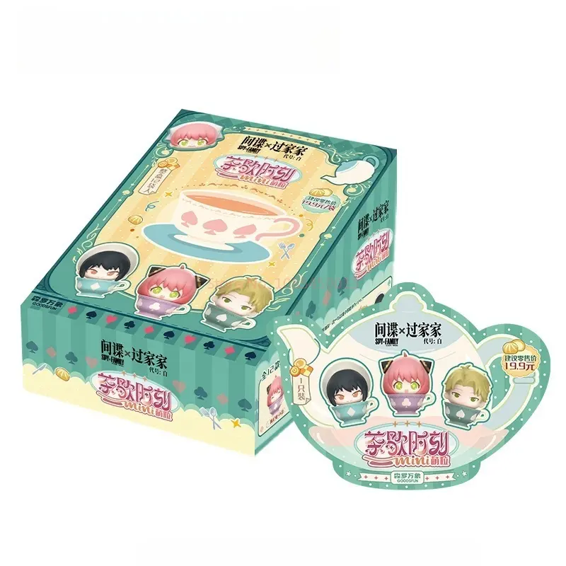 Spy X Family Mini Blind Box Toys - Cute Anime Desk Decor Collectible White Tea Break Theme Action Figures for Surroundings