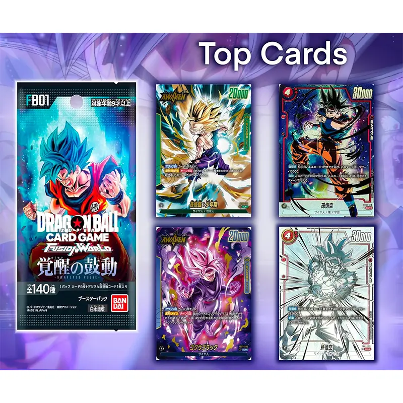 BANDAI DRAGON BALL FB01-06 Booster Packs SUPER CARD GAME Fusion World TCG Collection Card Child Toy
