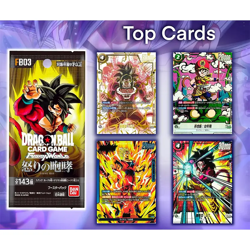 BANDAI DRAGON BALL FB01-06 Booster Packs SUPER CARD GAME Fusion World TCG Collection Card Child Toy