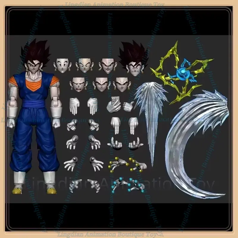In Stock OC TOY Dragon Ball SHF Super Saiyan SSJ Vegito Son Goku Vegeta Son Gohan Trunks PVC Anime Action Figure Model Collector