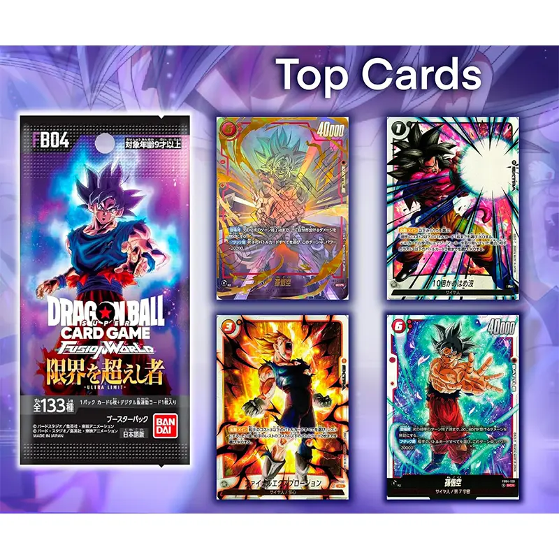 BANDAI DRAGON BALL FB01-06 Booster Packs SUPER CARD GAME Fusion World TCG Collection Card Child Toy