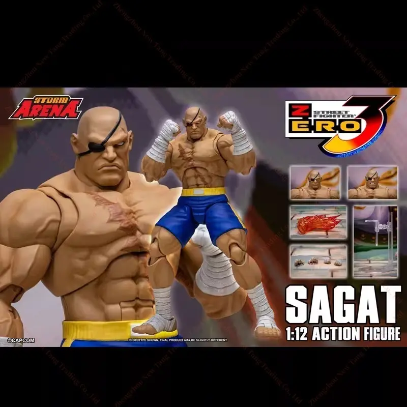 Popular Play Original Storm Toys 1/12 Street Fighter ZERO3 SAGAT Victor Shagat SFSA03 Mobile Doll Collection Gifts