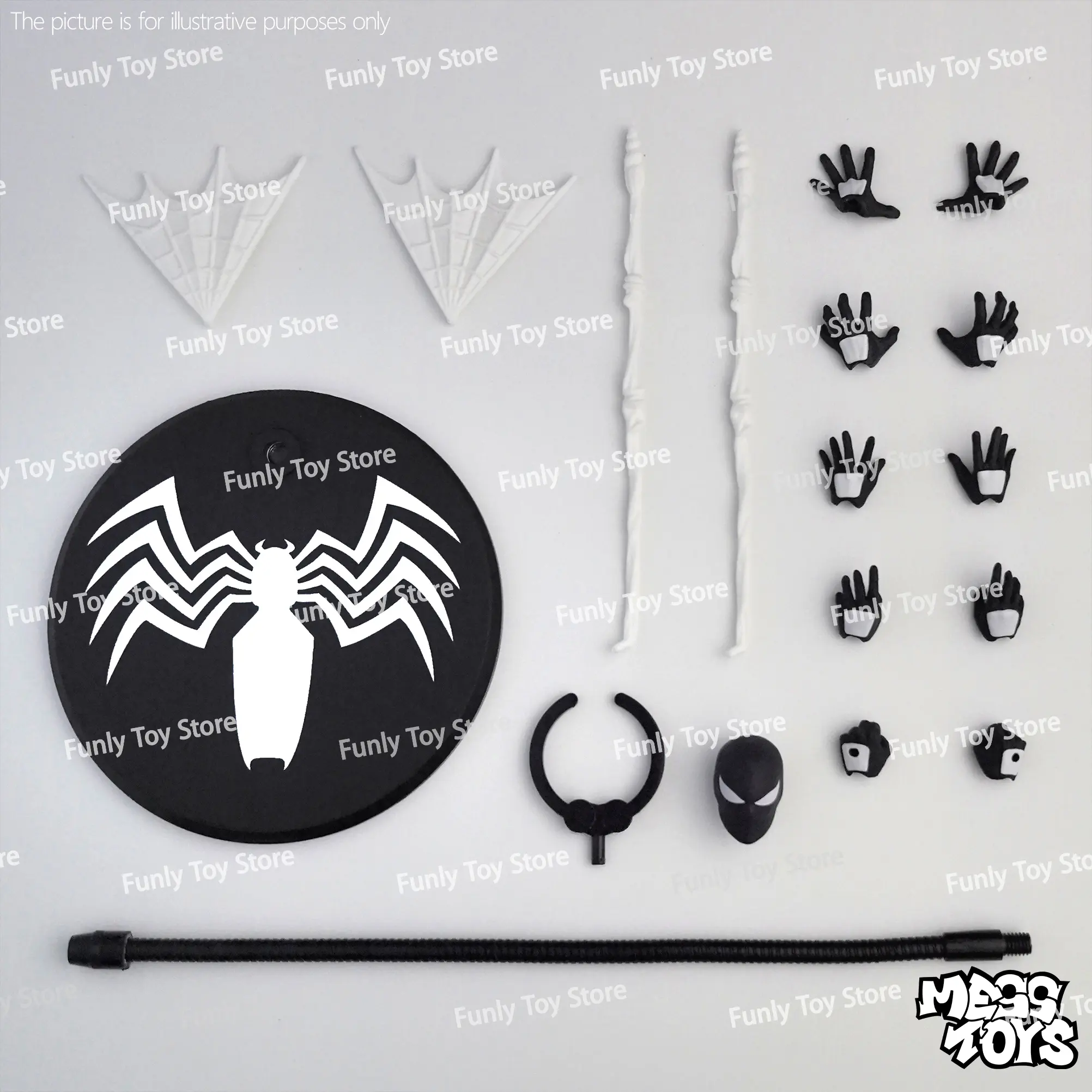 In Stock Mess Toys Spider Man Symbiote Spiderman Messtoys Scarlet Spider Black Suit Neighbor Anime Action Figure Gifts Toys