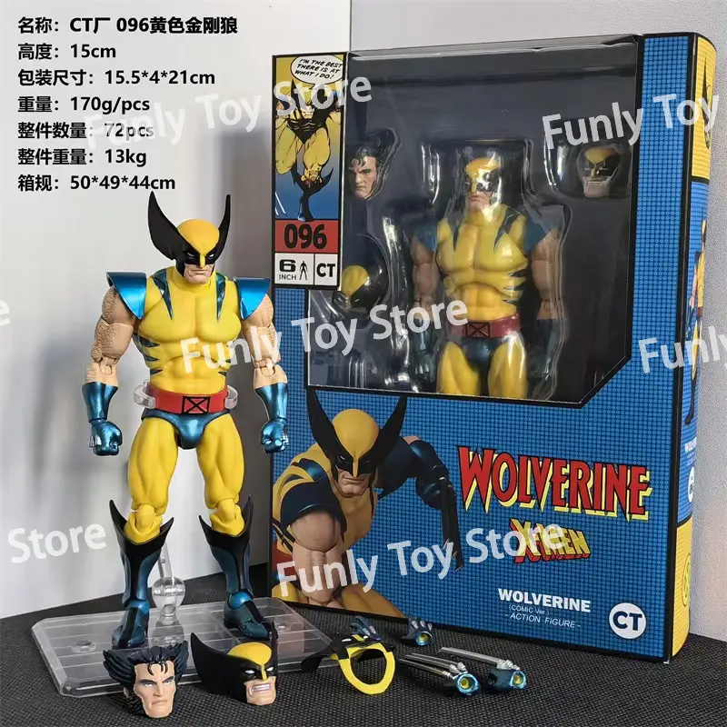 In Stock Ct Toys Wolverine Mafex 096 Figure 138 Brown Comic Ver X-Men Shf Anime Action Figure Figurine Model Custom Gifts Toys