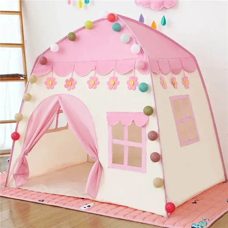 Children's Tent Indoor Outdoor Games Garden Princess Castle Folding Cubby Toys Tents Enfant Room House Teepee Playhouse