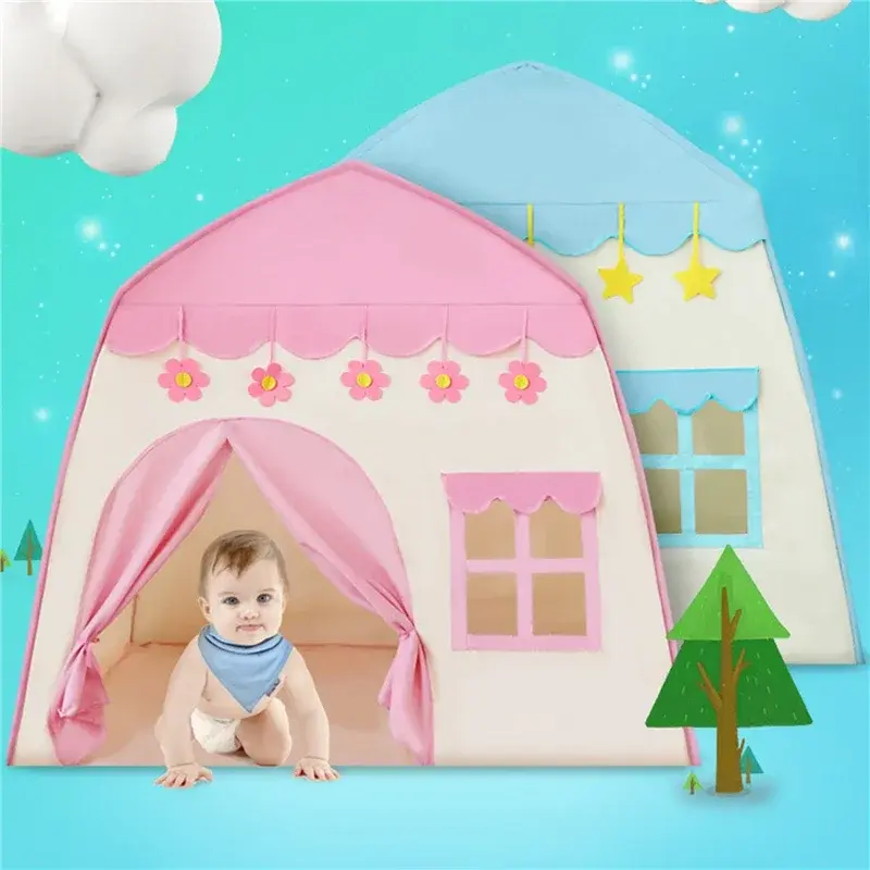 Children's Tent Indoor Outdoor Games Garden Princess Castle Folding Cubby Toys Tents Enfant Room House Teepee Playhouse