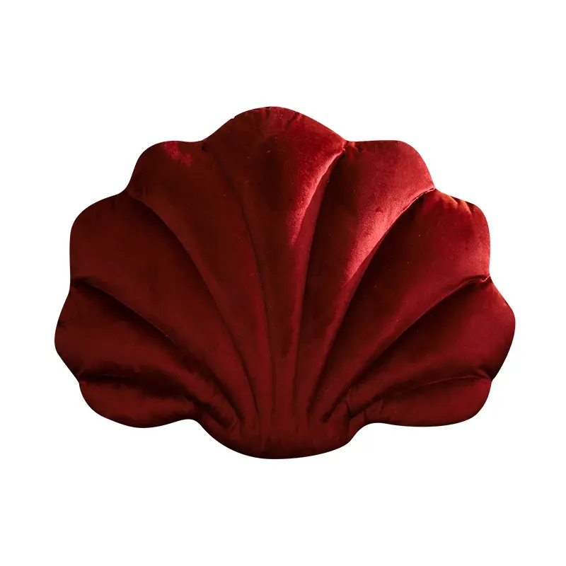 Dutch Velvet Shell Cushion Light Luxury INS Solid Color Pillow for Home Sofa with Skin-friendly and Waist-supporting Design