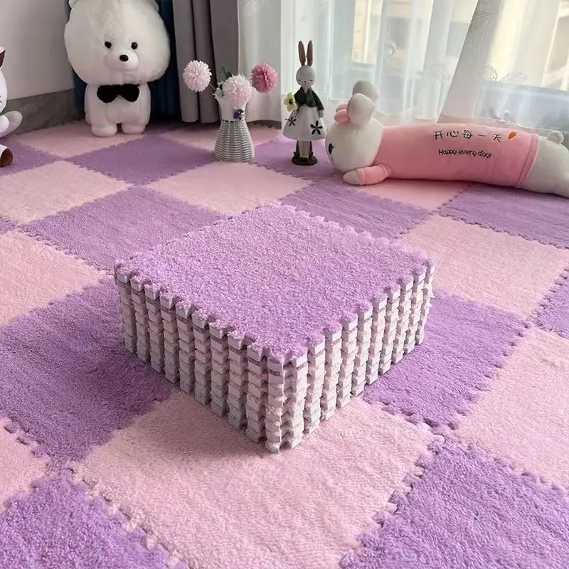 10pcs Soft Plush Children's Mat Baby Play Mat Baby Toys Eva Foam Puzzle Carpet in Children's Room Keep Warm Playmat