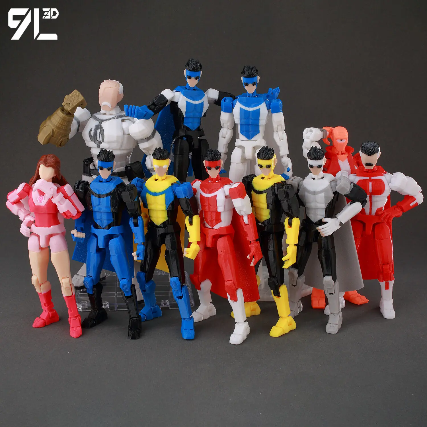 9L3D Superman Invincible Boy Batman Action Figure LUCKY13 Multi-Jointed Poseable T13 Titan13 Hero Model Dummy13 Collectible Toys