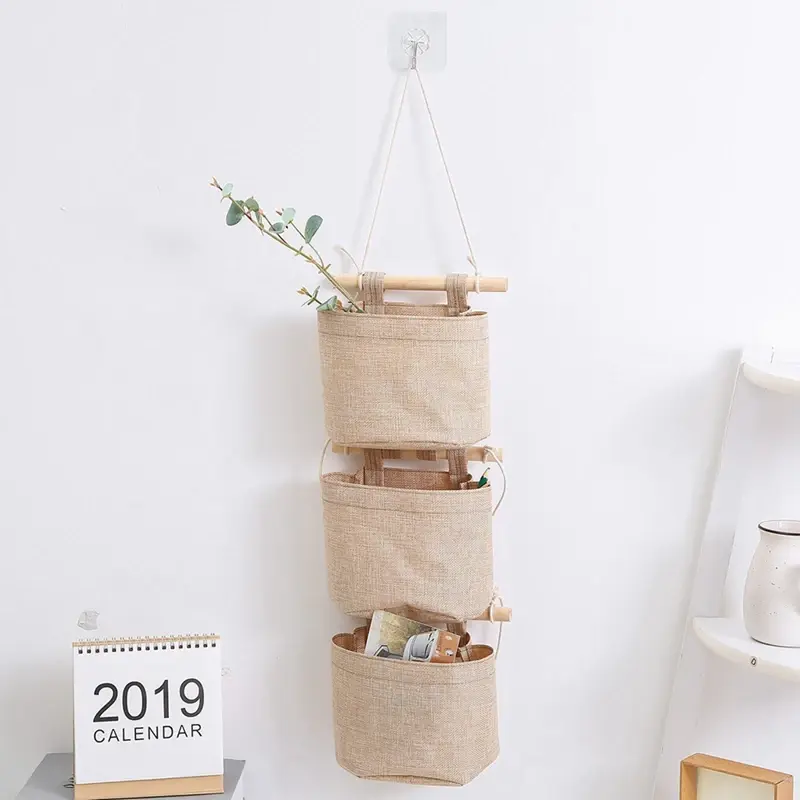 Wall Mount Storage Bags Closet Detachable Free Combination Foldable Washable Hanging Storage Bag For Room Bathroom