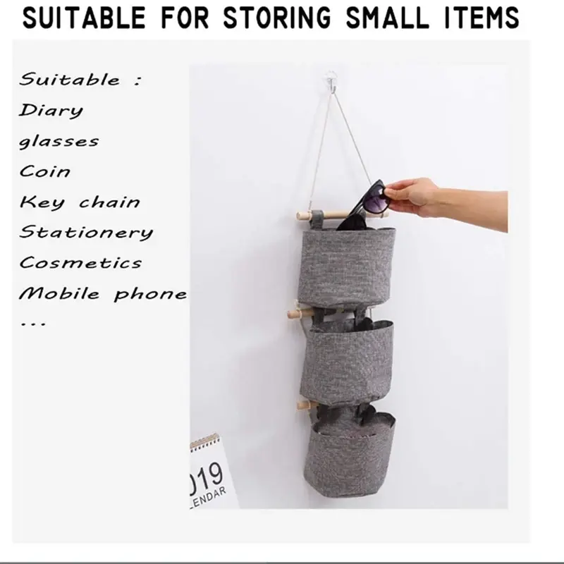 Wall Mount Storage Bags Closet Detachable Free Combination Foldable Washable Hanging Storage Bag For Room Bathroom