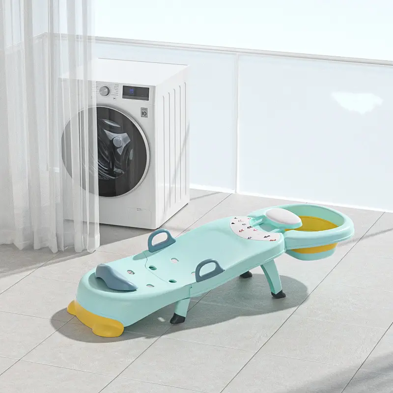 Portable Kids Shampoo Chair Foldable Salon Seat Chair With Shampoo Basin For Boys Girls Bath Product Can Sit and Adjust