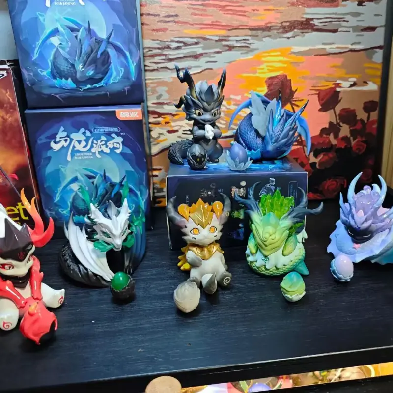 The Classic of Mountains and Rivers Together with LOONG Series Blind Box Action Figure Collectible Model Cartoon Decor Toy Gift