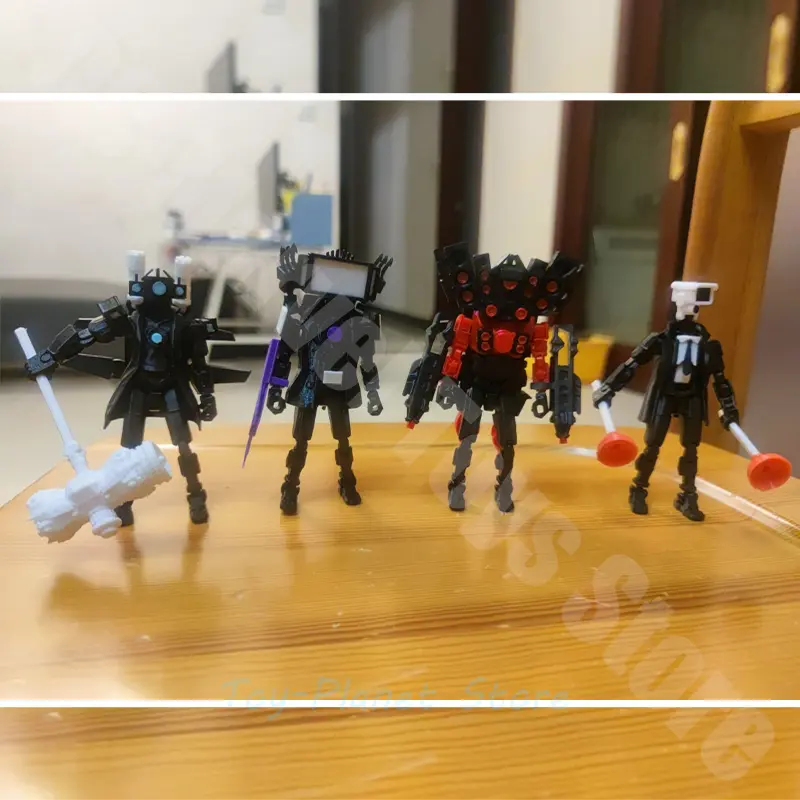 In Stock 3d Printed Skibidi Taitan Sound Player Titan Tv Man Titan Monitor Q-Version Multi-Jointed Action Figure Custom Toy