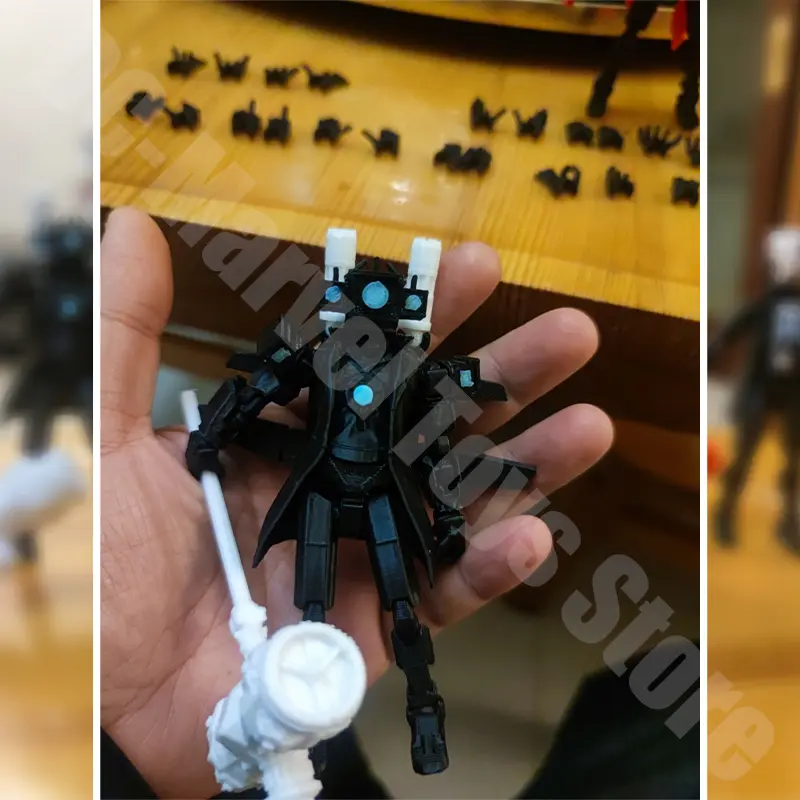 In Stock 3d Printed Skibidi Taitan Sound Player Titan Tv Man Titan Monitor Q-Version Multi-Jointed Action Figure Custom Toy