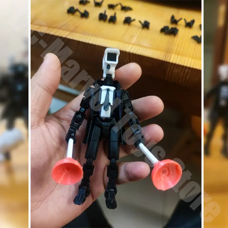 In Stock 3d Printed Skibidi Taitan Sound Player Titan Tv Man Titan Monitor Q-Version Multi-Jointed Action Figure Custom Toy