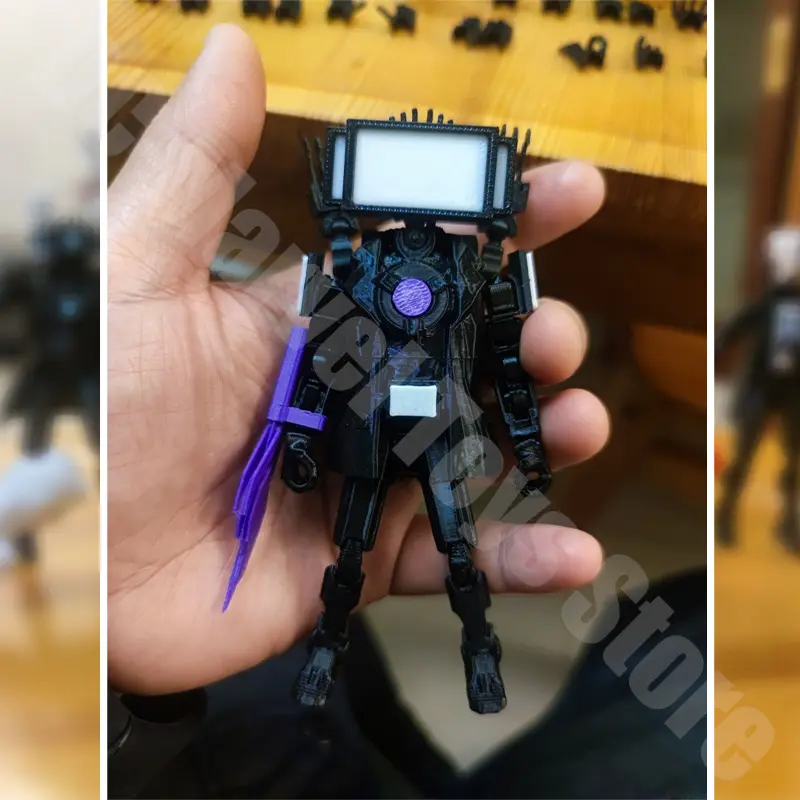 In Stock 3d Printed Skibidi Taitan Sound Player Titan Tv Man Titan Monitor Q-Version Multi-Jointed Action Figure Custom Toy