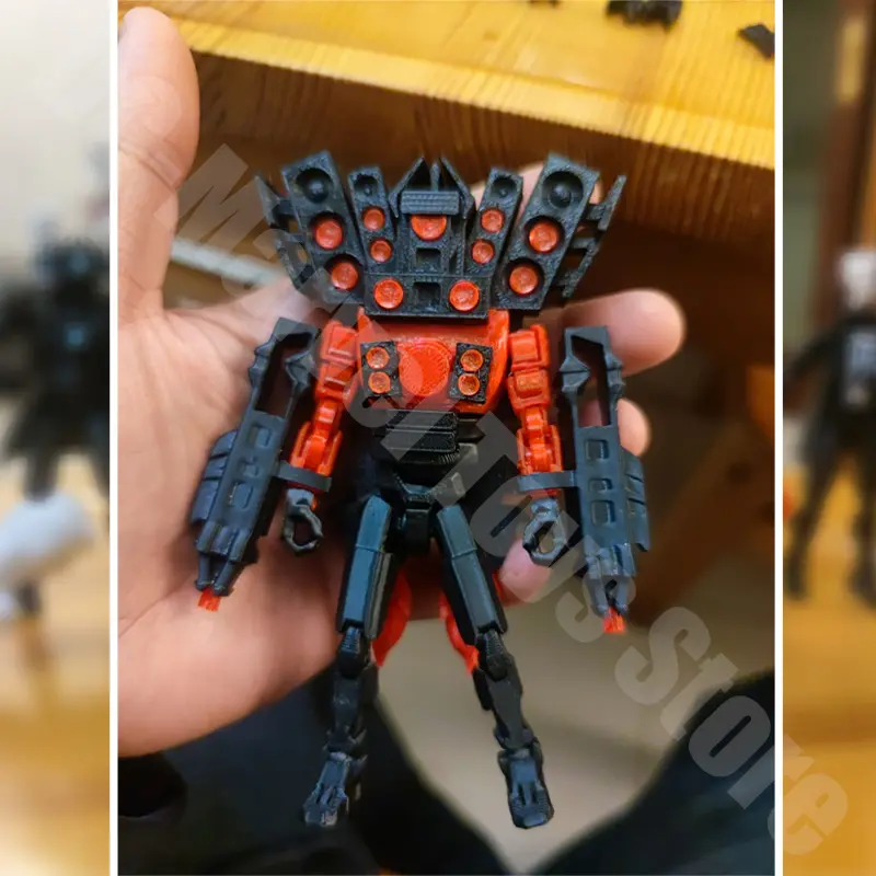 In Stock 3d Printed Skibidi Taitan Sound Player Titan Tv Man Titan Monitor Q-Version Multi-Jointed Action Figure Custom Toy