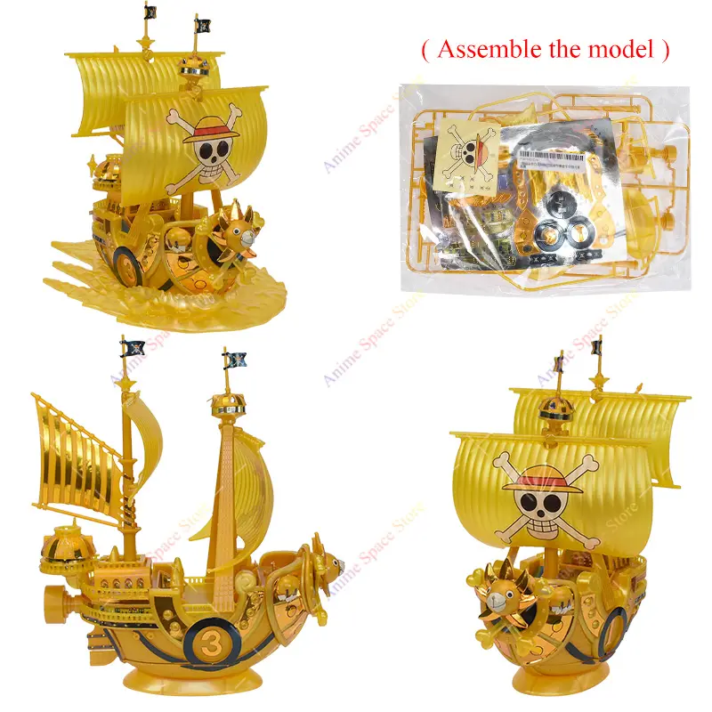 One Piece Pirate Ship Luffy Going Merry Thousand Sunny 15th/20th Anniversary Edition DIY Assembly Ship Collection Model Toy Gift