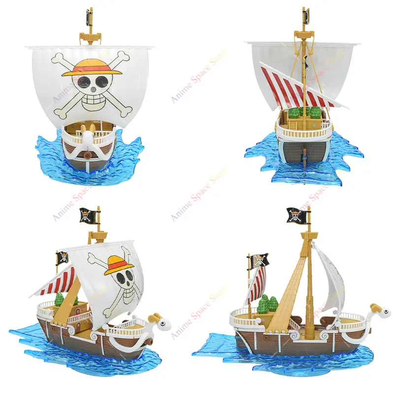 One Piece Pirate Ship Luffy Going Merry Thousand Sunny 15th/20th Anniversary Edition DIY Assembly Ship Collection Model Toy Gift