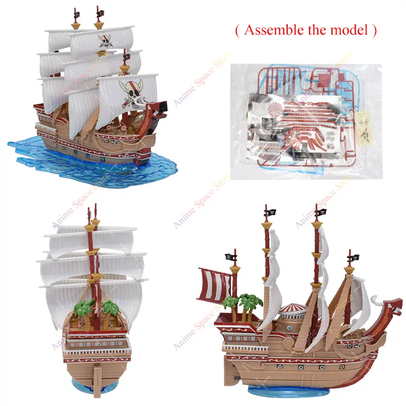 One Piece Pirate Ship Luffy Going Merry Thousand Sunny 15th/20th Anniversary Edition DIY Assembly Ship Collection Model Toy Gift