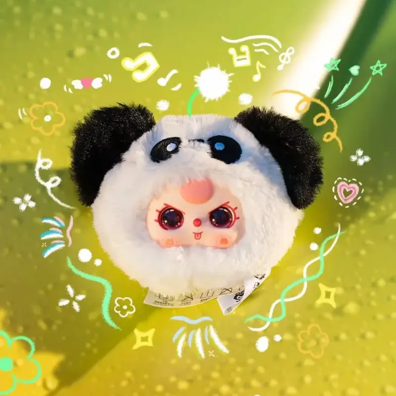 Baby Three Mini Animal Head Plush Blind Box Lovely Animas Model Doll Toy Decoration Pendant Backpack Birthday Mystery Keying Box