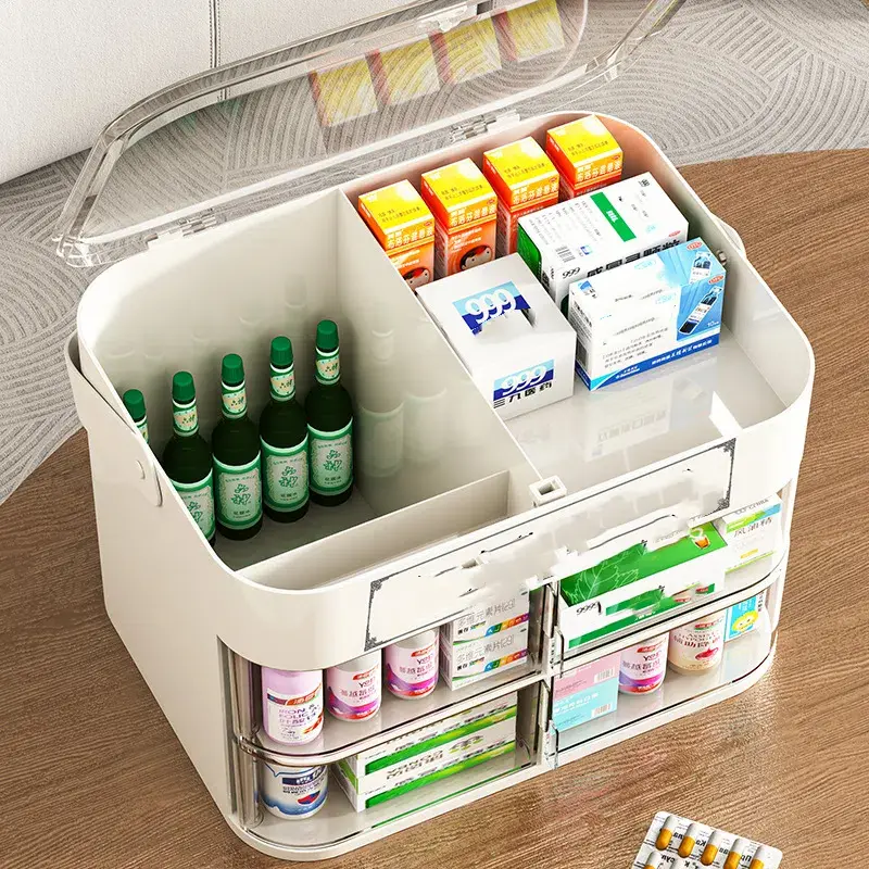 Medicine Box for Home Use Large Capacity Medicine Multi Layer Medical Storage Box First Aid Box Small Medicine Box