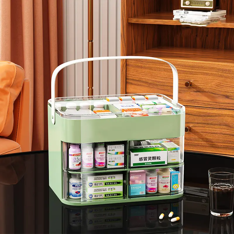 Medicine Box for Home Use Large Capacity Medicine Multi Layer Medical Storage Box First Aid Box Small Medicine Box