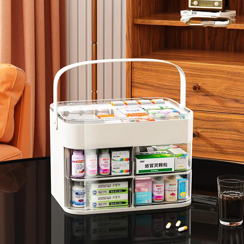 Medicine Box for Home Use Large Capacity Medicine Multi Layer Medical Storage Box First Aid Box Small Medicine Box