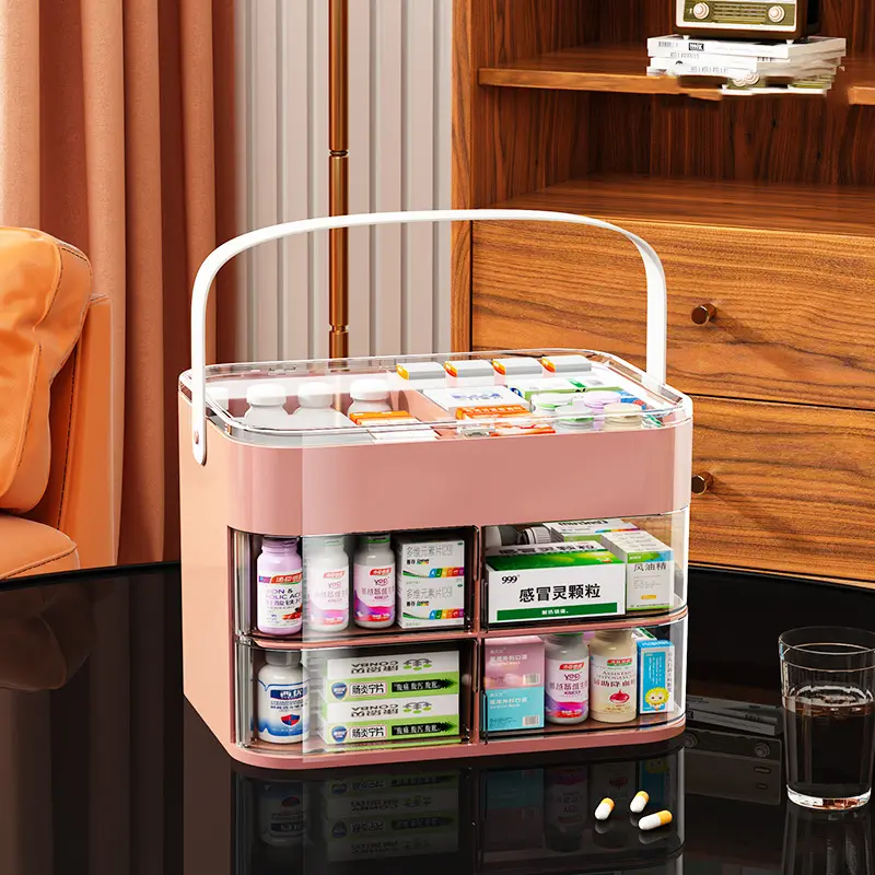 Medicine Box for Home Use Large Capacity Medicine Multi Layer Medical Storage Box First Aid Box Small Medicine Box