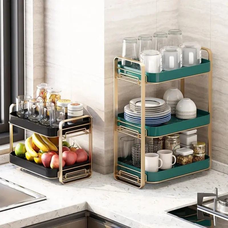 Cup Holder Wine Glasses Holder 2-Tier Cup Drying Rack with Drip Tray Multifunctional Standing Rack Tea Cup Coffee Cup Drain Tray