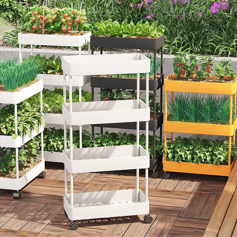 Multi Story Vegetable Planting Equipment on the Balcony Three-dimensional Combination Special Box Top Floor Vegetable Rack Plant