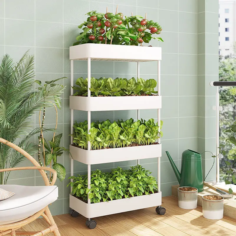 Multi Story Vegetable Planting Equipment on the Balcony Three-dimensional Combination Special Box Top Floor Vegetable Rack Plant
