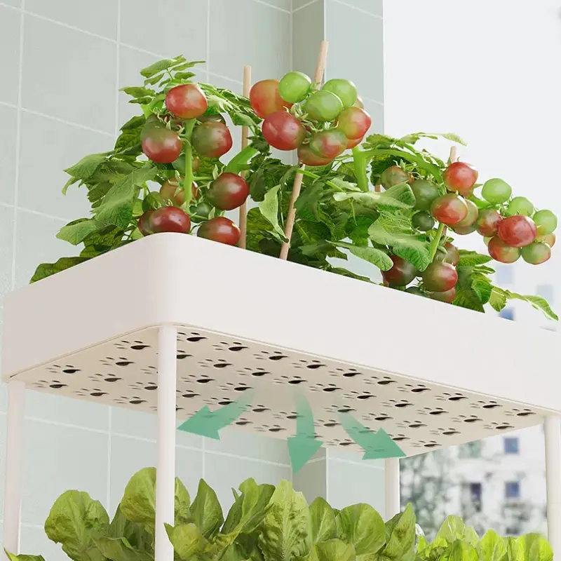 Multi Story Vegetable Planting Equipment on the Balcony Three-dimensional Combination Special Box Top Floor Vegetable Rack Plant