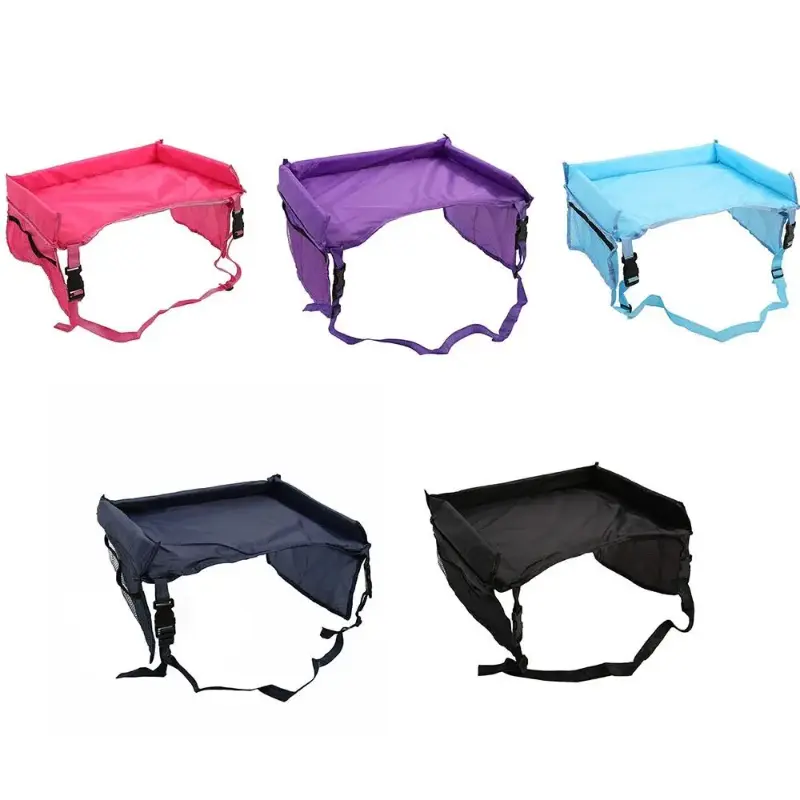 Waterproof Baby Car Seat Tray with Storage Kids Toy Holder Stroller Child Table Snack Tray Practical Baby Stroller Accessory