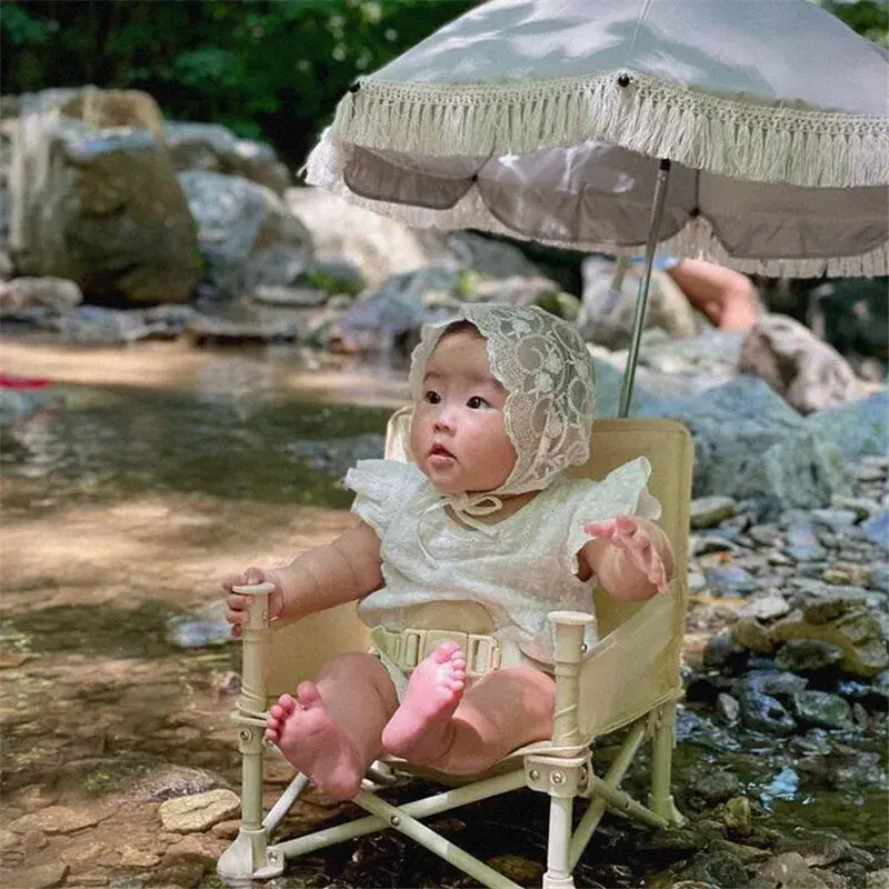 Ins Baby Beach Sunscreen Anti Ultraviolet Umbrella Children's Outdoor Stroller Protective Sunshade Umbrella Photographic Props