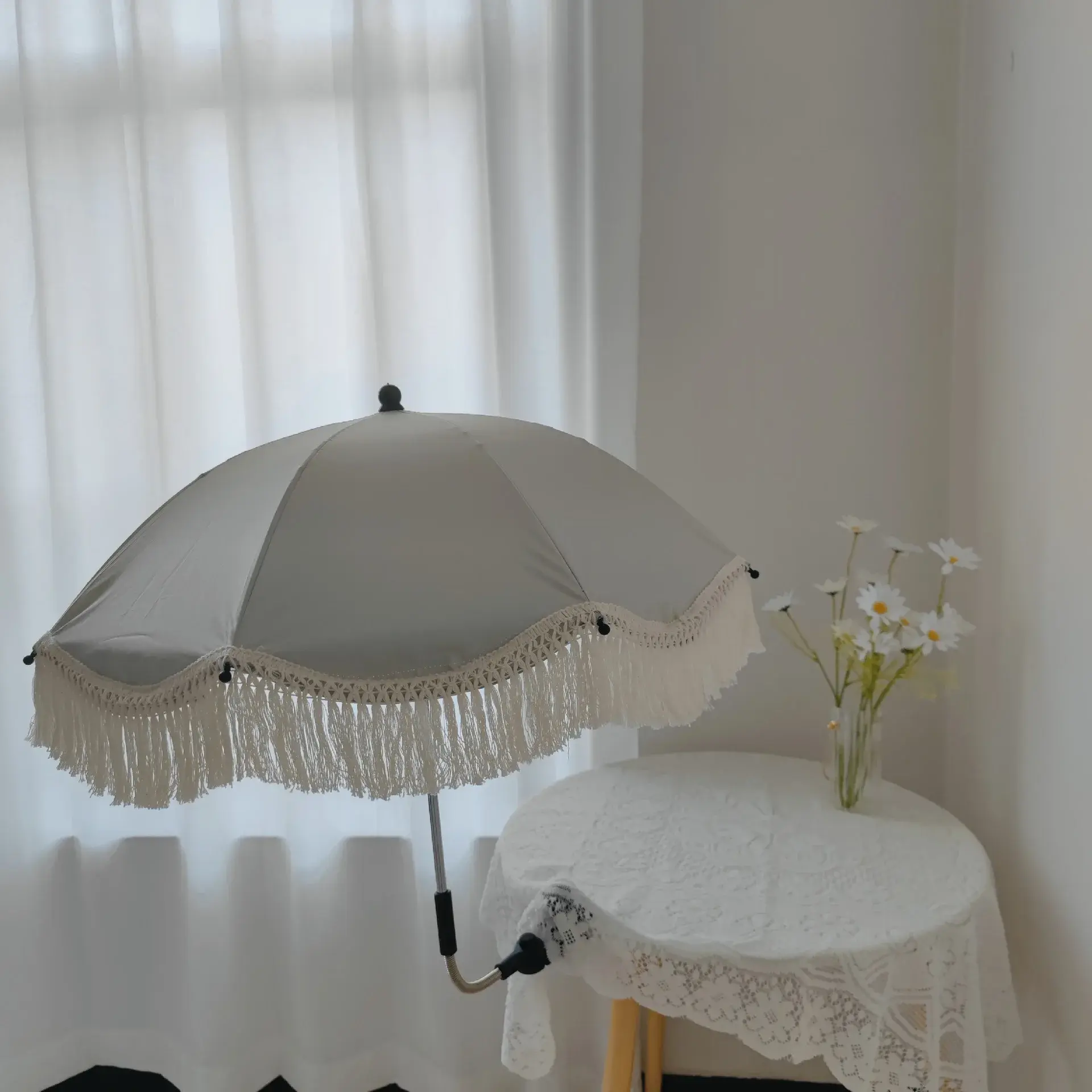 Ins Baby Beach Sunscreen Anti Ultraviolet Umbrella Children's Outdoor Stroller Protective Sunshade Umbrella Photographic Props