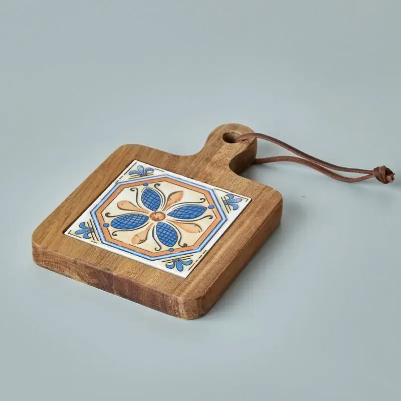 Hot Sale Home Wood Tiles Pot Mat Anti-Scalding Plate Mat Drink Coasters Wooden Placemats for Hot Tea Pots Non-slip Cup Mat