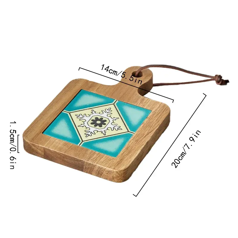 Hot Sale Home Wood Tiles Pot Mat Anti-Scalding Plate Mat Drink Coasters Wooden Placemats for Hot Tea Pots Non-slip Cup Mat