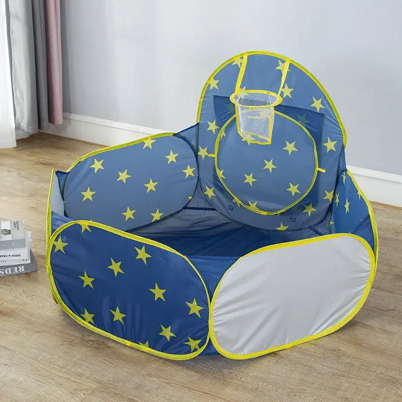 3 in 1 Portable Rocket Children's Tent Toys Camping Tent Kids Ball Pool for Children Play House Crawling Tunnel Pop-up Tent