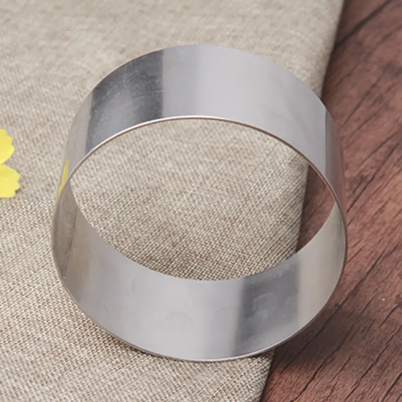 4/6/8 Inch Round Cake Mold Stainless Steel Baking Tool Cake Ring Set Biscuit Cutter English Muffin Ring DIY Tart