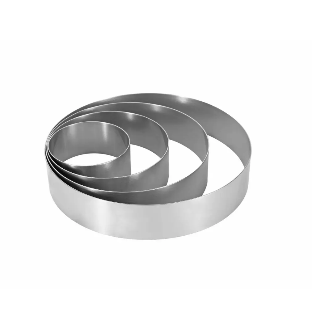 4/6/8 Inch Round Cake Mold Stainless Steel Baking Tool Cake Ring Set Biscuit Cutter English Muffin Ring DIY Tart