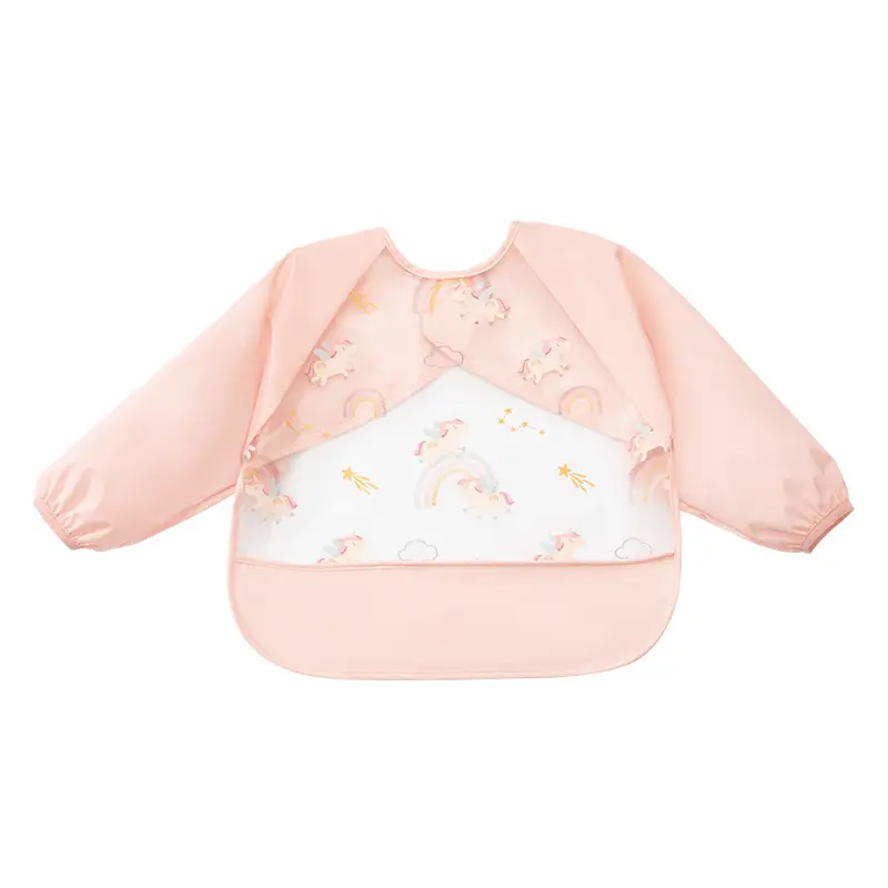 Baby Long Sleeve Scarf Waterproof Preschool Art Hoodie Feeding Baby Neck Apron Baby Boys and Girls Linen Neck Waterproof