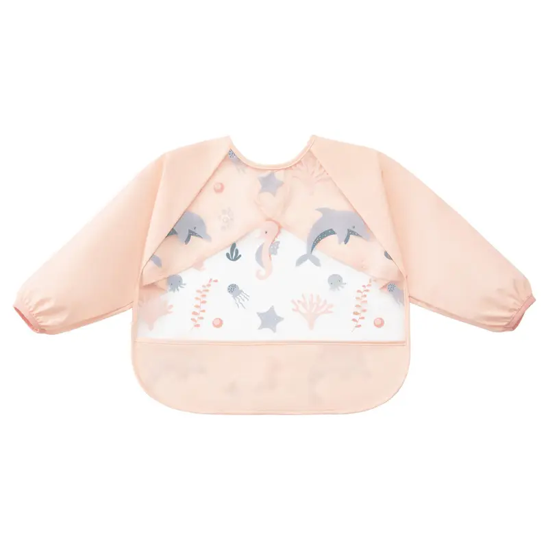 Baby Long Sleeve Scarf Waterproof Preschool Art Hoodie Feeding Baby Neck Apron Baby Boys and Girls Linen Neck Waterproof