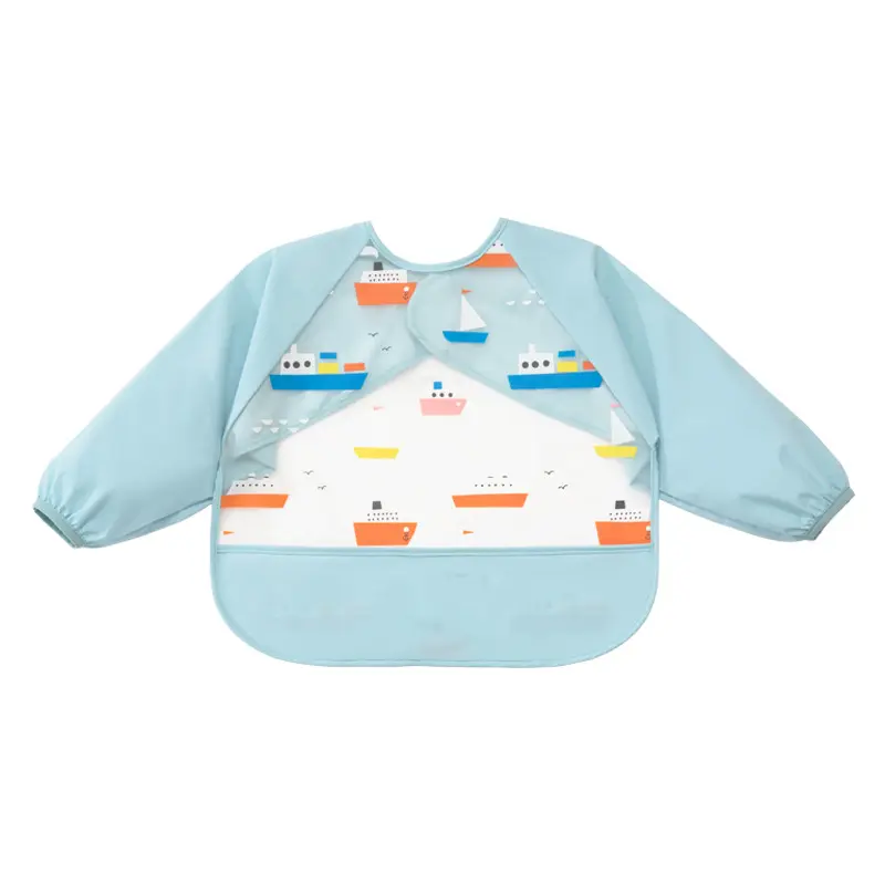 Baby Long Sleeve Scarf Waterproof Preschool Art Hoodie Feeding Baby Neck Apron Baby Boys and Girls Linen Neck Waterproof