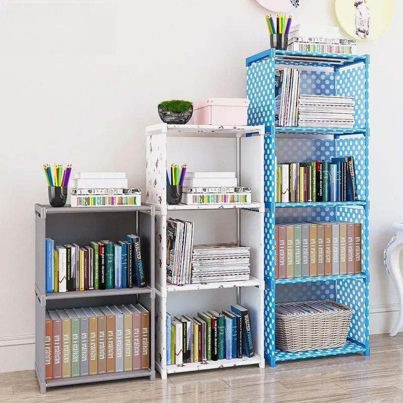 Easy Assembly Book Holder Simple Bookshelf Multi-layer Easy Assembly Bookcase Book Display Rack Book Organizer Debris Rack Shelf