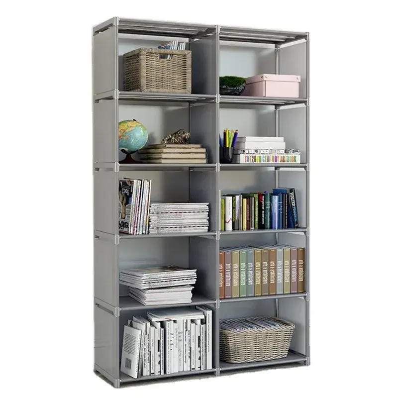 Easy Assembly Book Holder Simple Bookshelf Multi-layer Easy Assembly Bookcase Book Display Rack Book Organizer Debris Rack Shelf
