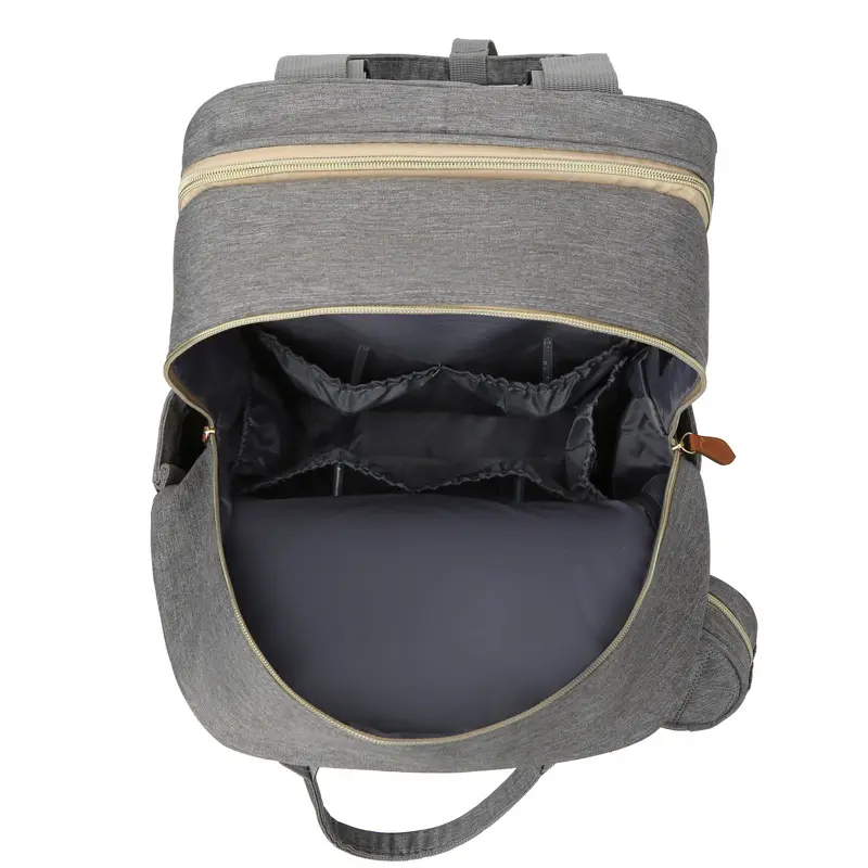 Folding Mommy Bag with USB Port and Shade Cloth Mosquito Net Portable Folding Crib Bed Multi Function Pee Pad Mother Baby Bag